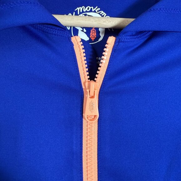 Free People FP Movement Playin for Keeps Track Jacket Women XS Blue Full Zip NWT - Picture 9 of 16